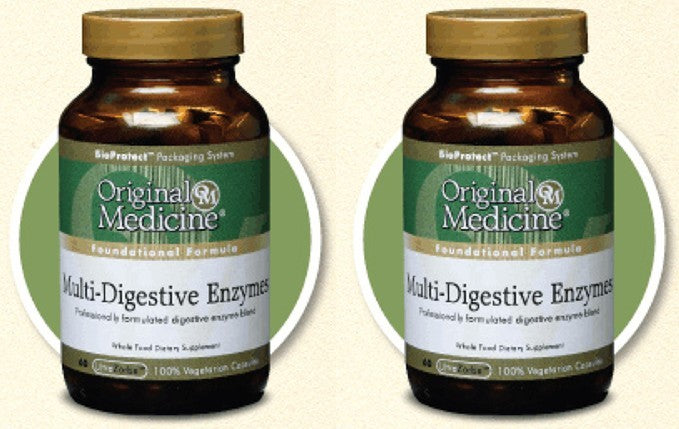 ORIGINAL MEDICINE MULTI DIGESTIVE ENZYMES 2 BOTTLE SPECIAL! ONLY .98 PER BOTTLE! WOW!!!
